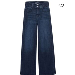 FRAME high-rise wide-leg jeans blue size 24